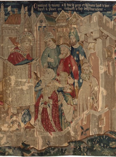 Historia św. Piata i św. Eleuthere, Scena 3: Święty Piat zostaje wysłany do Tournai w celu głoszenia wiary autorstwa Unknown artist