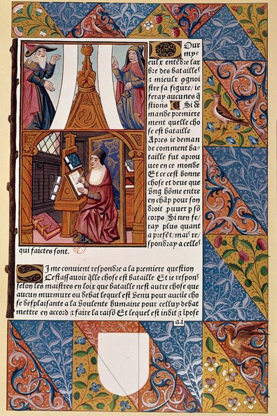 Historia druku: wydawca Antoine Verard (?-1513) komponuje swoją książkę. Z rękopisu z 1494 r. autorstwa Unknown artist