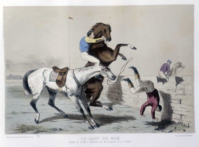 Jazda konna: Le jump du mur, Steeple - w „Le Centaure”” autorstwa Unknown artist