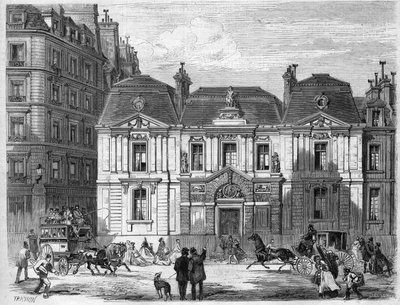 Hotel Carnavalet na ulicy, która wtedy nazywała się Kultura Sainte Catherine w Paryżu, dziś Musee Carnavalet rue de Sevigne w dzielnicy Marais. Grawerowanie w „”L