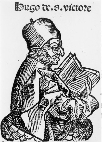 Hugo od św. Wiktora, ksylografia Hartmanna Schedla „”Kroniki Norymbergi”” 1493 autorstwa Unknown artist