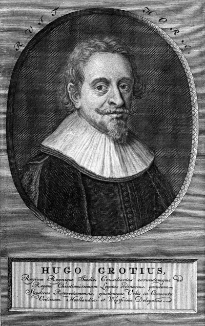 Hugo Grotius (1583-1645) (Huig de Groot), holenderski prawnik i dyplomata. autorstwa Unknown artist