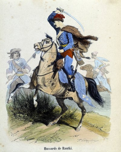 Husaria pod Rautkami w 1720 r. myśliwiec. autorstwa Unknown artist