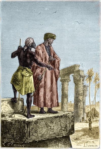 Ibn Battuta (1307-1377) w Egipcie - w Odkryciu ziemi Juliusza Verne autorstwa Unknown artist