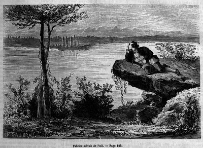 Ilustracja do „La Chartreuse de Parma” Stendhala w „Le Diary du dimanche” z 1872 roku. autorstwa Unknown artist