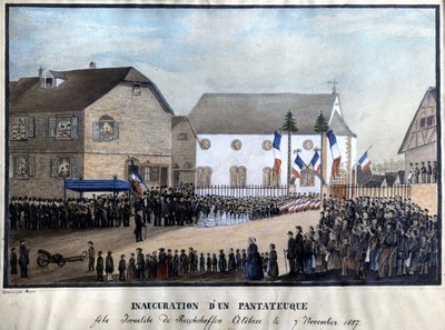 Inauguracja pięcioksięgu, żydowskiego święta Reichshoffen obchodzonego 7.11.1857 r. autorstwa Unknown artist