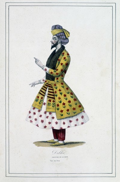 Indie: człowiek z Delhi – w książce „Różne narody ziemi” księdza Paula Jonhanneauda, Librairie des Bons livres autorstwa Unknown artist
