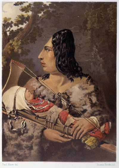 Hinduska i jej dziecko - w „Wędrówki artysty wśród Indian Ameryki Północnej” Paula Kane, Longmans & Roberts, Londyn autorstwa Unknown artist