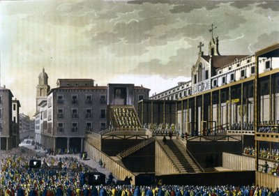 Scena Inkwizycji na placu publicznym w Burgos, Hiszpania. 16 wiek. autorstwa Unknown artist