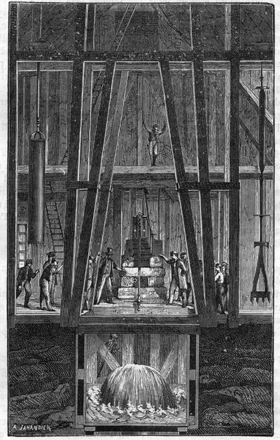 Wnętrze studni artesien Passy z 1888 r. w „Gazecie Młodzieży” z 1888 r. autorstwa Unknown artist