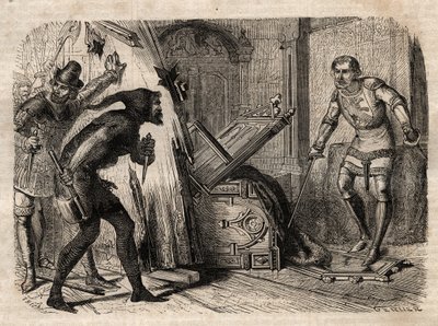 Jacob Van Artevelde (1290-1345) Zamordowany w 1345 r. - Jacques (Jacob) Van Artevelde (1287 - 1345), znany jako mędrzec z Gandawy, pada pod ciosem burżuazji Gandawy w 1345 r. - grawerowanie w „” Illustrous People