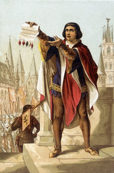 Jacoba Van Artevelde. Burżua z Gandawy (1290-1345). chromolitografia z 1880 roku. autorstwa Unknown artist