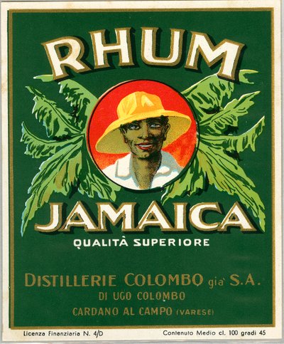 Reklama alkoholu rumowego z Jamajki (Chromolitografia, koniec XIX wieku) autorstwa Unknown artist