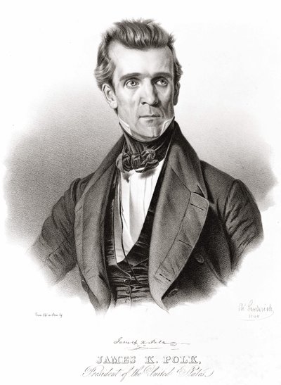 James K. Polk, Prezydent Stanów Zjednoczonych autorstwa Unknown artist