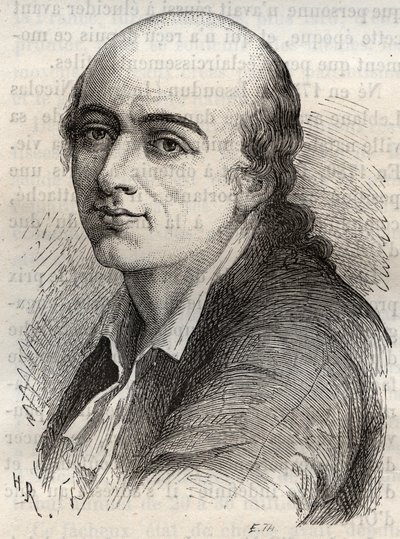 Jean-Claude Delametherie (Jean Claude la metherie) (1743-1817) Francuski przyrodnik, mineralog i paleontolgista. autorstwa Unknown artist