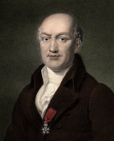 Jean Baptiste (Jean-Baptiste) Joseph Delambre 1749-1822 - grawerowanie - XIX wiek autorstwa Unknown artist