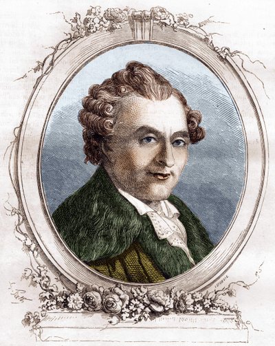Jean Michel Sedaine. Francuski dramaturg 1719-1797. autorstwa Unknown artist