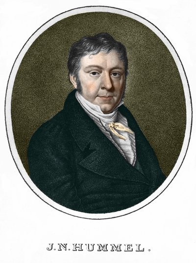 Jean Nepomucen (Jean-Nepomucen) Hummel (Johann Nepomuk Hummel) (1778-1837). Austriacki pianista i kompozytor autorstwa Unknown artist