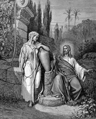 Jezus Chrystus i Dobry Samarytanin. Ewangelia według św. Jana. autorstwa Unknown artist