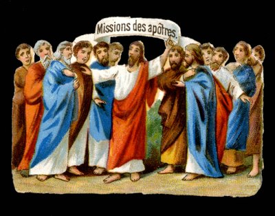 Jezus powierza ich misje apostołom - Chromo. autorstwa Unknown artist