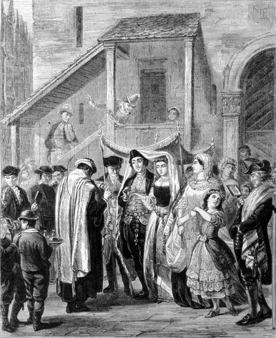 Żydowski ślub w Niemczech autorstwa Unknown artist