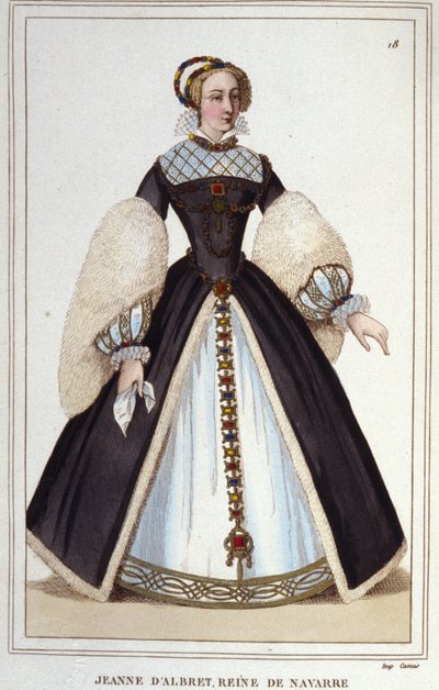 Joan of Albret (1528-1572), królowa Nawarry od 1555 do 1572. autorstwa Unknown artist