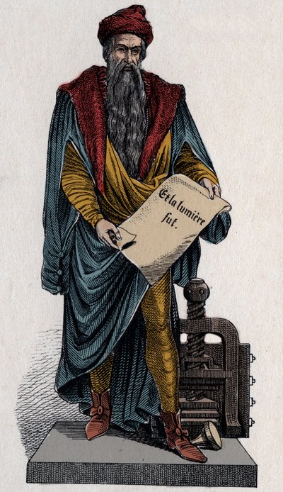Johann Gutenberg, niemiecki drukarz i złotnik autorstwa Unknown artist