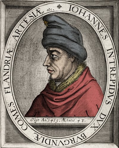 Jan Nieustraszony - Portret Jana bez strachu, księcia Burgundii (Jan I Burgundii) (1371-1419) - rycina z XVII wieku autorstwa Unknown artist