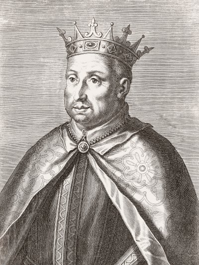 Król Portugalii Alfons II. Portret. autorstwa Unknown artist