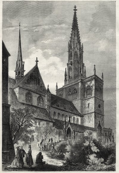 Konstanzer Munster - The Konstanz Minster lub Konstanz Cathedral - Niemcy - Cathedrale Notre-Dame (Notre Dame) de Constance - 1868 - autorstwa Unknown artist