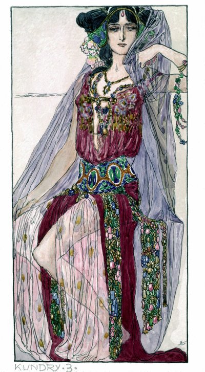 Kostiumy Kundry do opery "Parsifal" Richarda Wagnera. Wiedeń autorstwa Unknown Artist