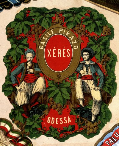 Etykieta „” Basile Pikazo – Jerez – Odessa””, sd. 19 wiek. autorstwa Unknown artist