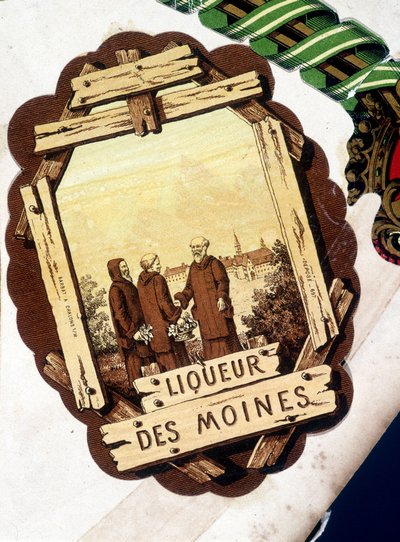 Etykieta „”Liqueur des Moines””, sd. 19 wiek. autorstwa Unknown artist