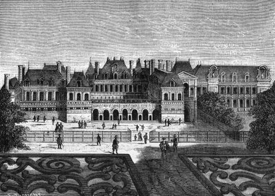 Były kardynał Palais, obecnie Palais Royal w Paryżu - w „Histoire de France” Henri Martina, sd. 19 wiek autorstwa Unknown artist