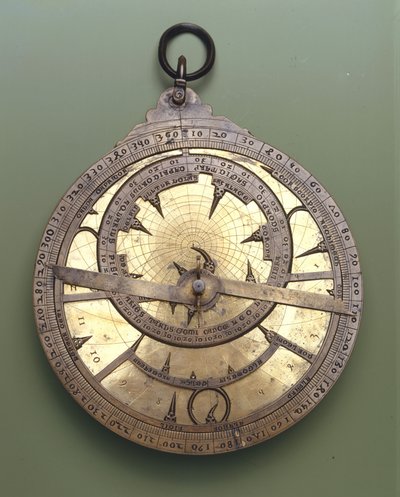 Astrolabium łacińskie używane we Włoszech i południowej Europie na początku XIV wieku. autorstwa Unknown artist