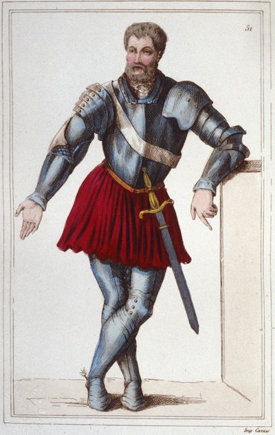 Rycerz Bayard (1475-1524) grawerujący 1830 autorstwa Unknown artist