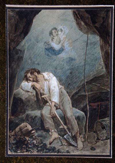 Le rêve de Volkonski (Sen Wołkońskiego) - Siergiej Grigoriewicz Wołkoński (1788-1865), generał dywizji Cesarskiej Armii Rosyjskiej i dekabrysta, został skazany na 20 lat więzienia i internowany w 1832 roku w twierdzy Czyta i pracował w kopalniach autorstwa Unknown artist