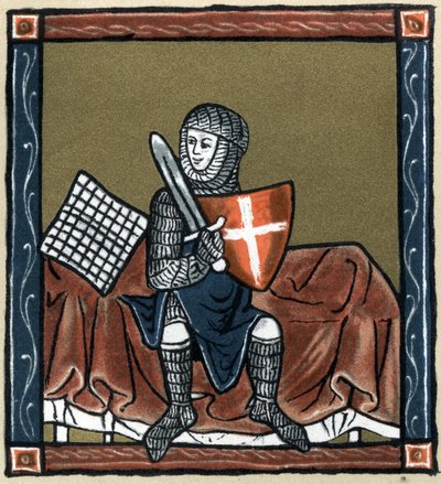 Legendarny arturiański: rycerz Gauvain na magicznym łóżku. W „Historii literatury francuskiej” Hermanna Suchiera autorstwa Unknown artist