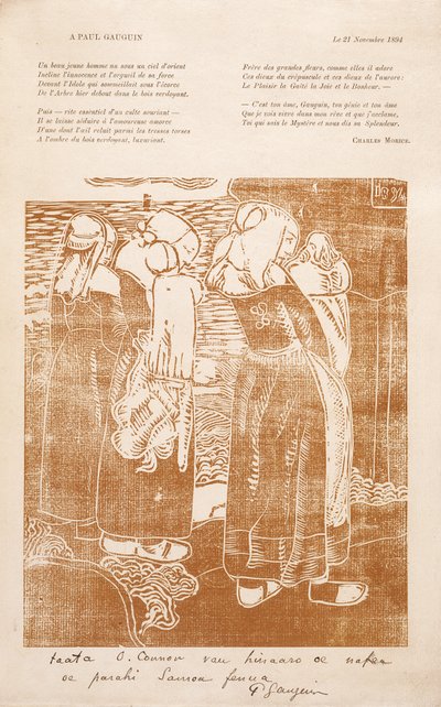 Les Bretonnes (The Breton Women) (drzeworyt) autorstwa Unknown artist
