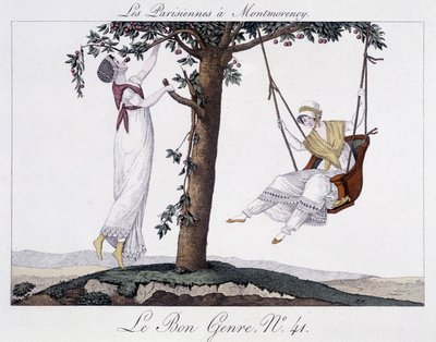 Parisiennes w Montmorency (huśtawka) - w „”Le Bon Genre”” autorstwa Unknown artist