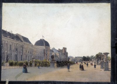 Les Tuileries – w „”Widokach Paryża dla Panoptic Polyorama””, około 1850 r. autorstwa Unknown artist