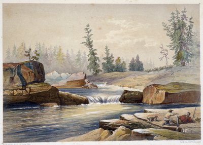 Les chutes de papineau - w „Szkice na rzece nipisaguit w Nowym Brunszwiku w Ameryce” Williama Hickmana, wyd. Halifax autorstwa Unknown artist