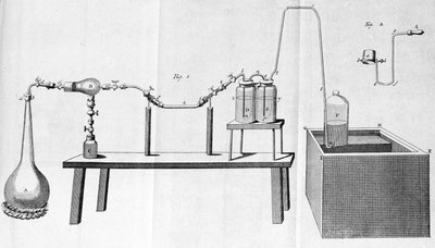 Eksperymenty Lavoisiera - w broszurach fizycznych i chemicznych autorstwa Lavoisiera autorstwa Unknown artist