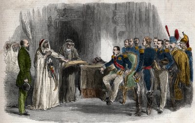 Wyzwolenie Abd-el-Kader przez Napoleona III z zamku Amboise autorstwa Unknown artist