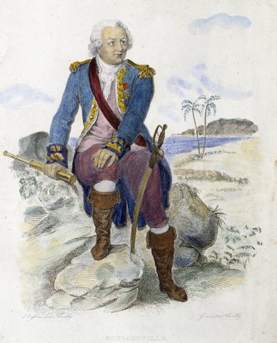 Louis Antoine, hrabia Bougainville (1729-1811), francuski nawigator. - w „Francuskim Plutarchu” Mennecheta autorstwa Unknown artist
