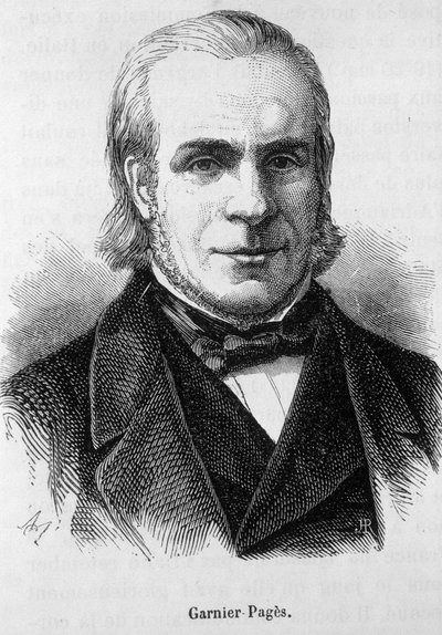 Louis Antoine Garnier Pagès (Garnier-Pages) (1803-1878), polityk francuski. - grawerowanie autorstwa Unknown artist