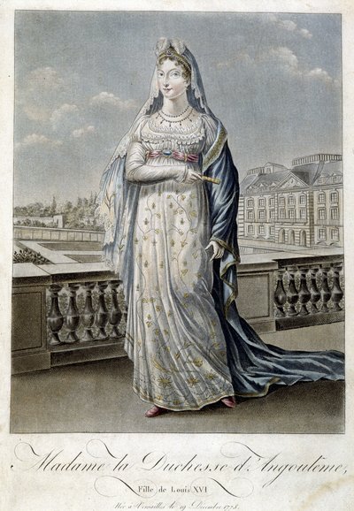 Madame księżna Angouleme (Marie Therese lub Madame Royale autorstwa Unknown artist