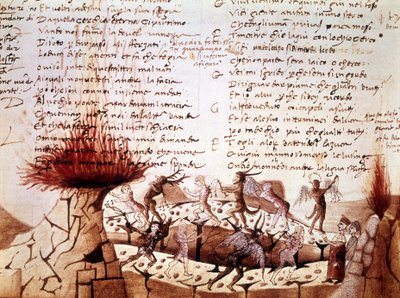 Rękopis „Boskiej komedii” Dantego Alighieri: Piekło autorstwa Unknown artist
