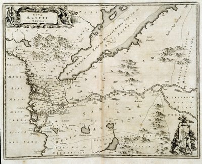 Mapa Egiptu - grawerowana przez Dapper autorstwa Unknown artist