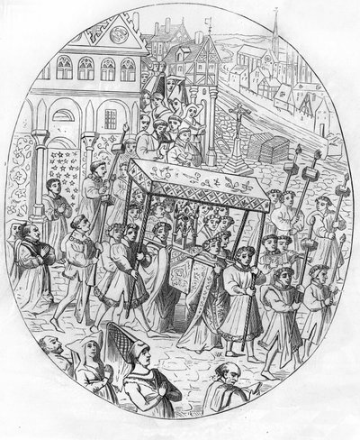 Marsz korporacji jubilerów w XV wieku. autorstwa Unknown artist